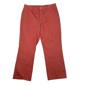 Vineyard Vines Pants Mens 38x30 Pink Club Chinos Flat Front Cotton Twill Logo